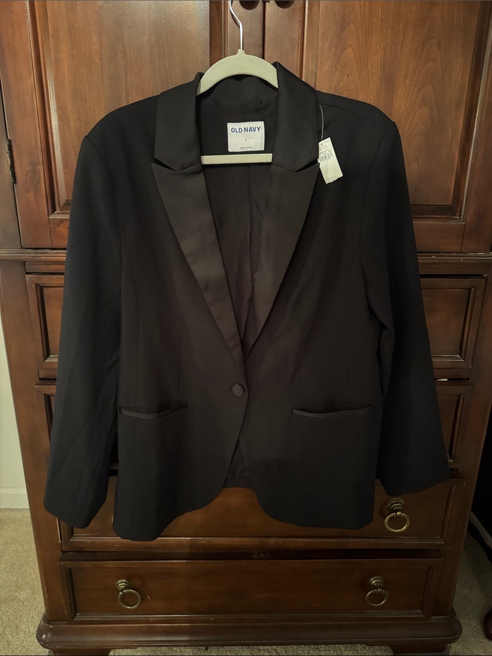 Old Navy Black Satin-Lapel Women's Blazer
